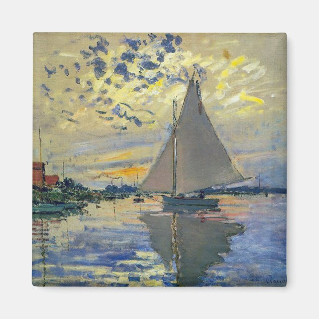 Claude Monet - Sailboat at Le Petit-Gennevilliers Magnet (Front)