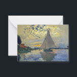 Claude Monet - Sailboat at Le Petit-Gennevilliers Note Card<br><div class="desc">Sailboat at Le Petit-Gennevilliers / Voilier au Petit-Gennevilliers - Claude Monet,  1874</div>