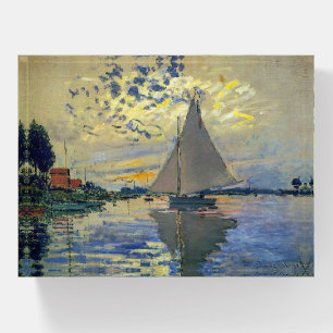Claude Monet - Sailboat at Le Petit-Gennevilliers Paperweight