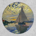 Claude Monet - Sailboat at Le Petit-Gennevilliers Patch<br><div class="desc">Sailboat at Le Petit-Gennevilliers / Voilier au Petit-Gennevilliers - Claude Monet,  1874</div>