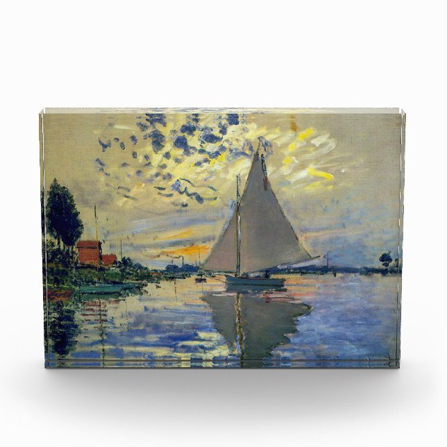 claude monet sailboat at le petit gennevilliers