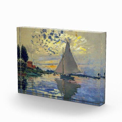 Claude Monet _ Sailboat at Le Petit_Gennevilliers Photo Block