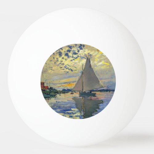 Claude Monet _ Sailboat at Le Petit_Gennevilliers Ping Pong Ball