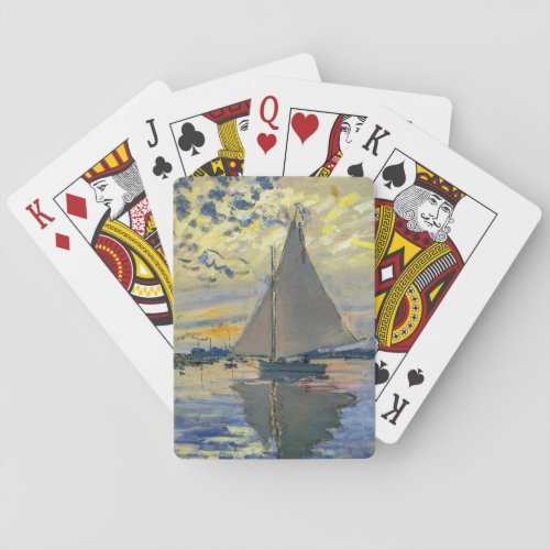 Claude Monet _ Sailboat at Le Petit_Gennevilliers Playing Cards