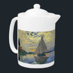 Claude Monet - Sailboat at Le Petit-Gennevilliers Teapot<br><div class="desc">Sailboat at Le Petit-Gennevilliers / Voilier au Petit-Gennevilliers - Claude Monet,  1874</div>