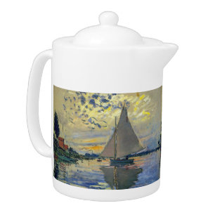 Claude Monet - Sailboat at Le Petit-Gennevilliers Teapot
