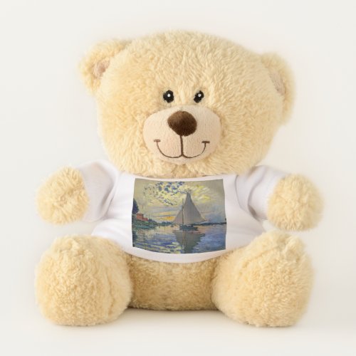Claude Monet _ Sailboat at Le Petit_Gennevilliers Teddy Bear