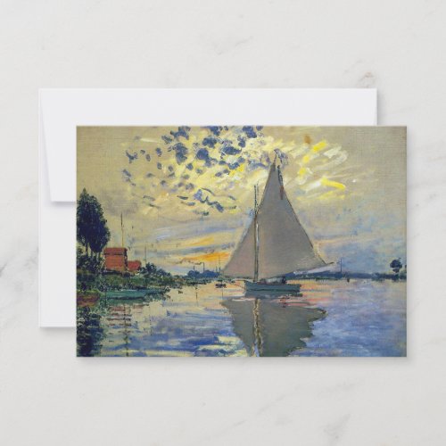 Claude Monet _ Sailboat at Le Petit_Gennevilliers Thank You Card