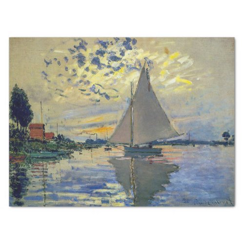 Claude Monet _ Sailboat at Le Petit_Gennevilliers Tissue Paper