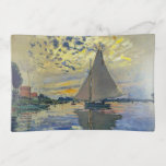 Claude Monet - Sailboat at Le Petit-Gennevilliers Trinket Tray<br><div class="desc">Sailboat at Le Petit-Gennevilliers / Voilier au Petit-Gennevilliers - Claude Monet,  1874</div>