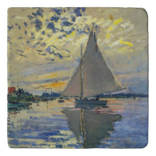 Claude Monet - Sailboat at Le Petit-Gennevilliers Trivet