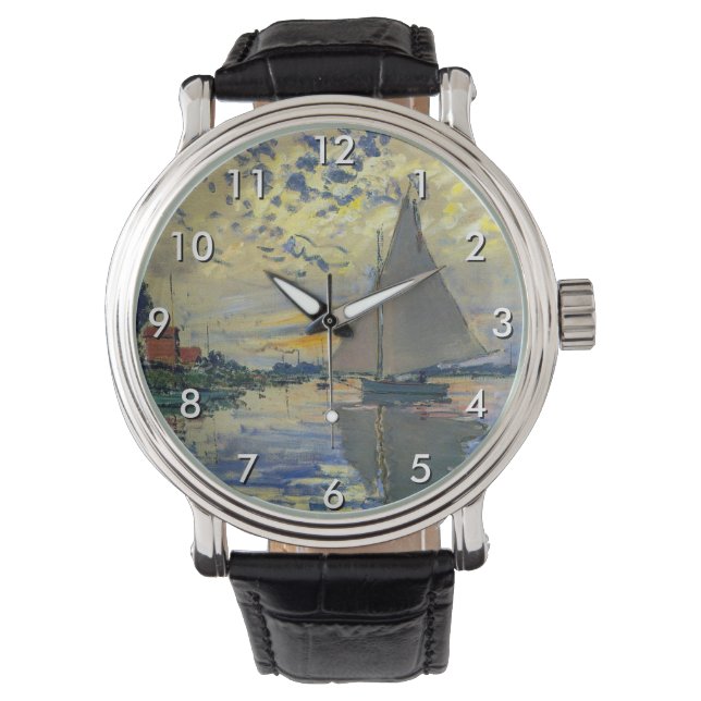 Claude Monet - Sailboat at Le Petit-Gennevilliers Watch (Front)