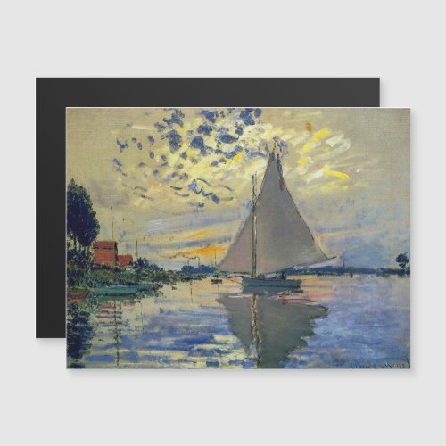 Claude Monet _ Sailboat Magnetic Card