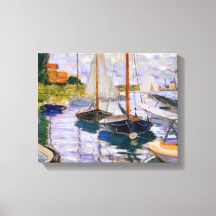 Claude Monet - Sailboats on the Seine Canvas Print