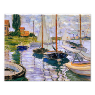 Claude Monet - Sailboats on the Seine Photo Print