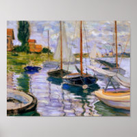 Claude Monet - Sailboats on the Seine