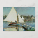 Claude Monet | Sailing at Argenteuil, c.1874 Postcard<br><div class="desc">Sailing at Argenteuil,  c.1874 | by Claude Monet | Art Location: Private Collection | French Artist | Image Collection Number: XIR71351</div>