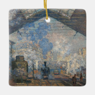 Claude Monet - Saint-Lazare Station exterior view Ceramic Ornament