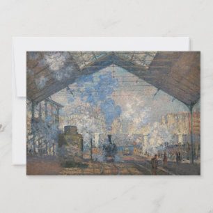 Claude Monet - Saint-Lazare Station exterior view Invitation