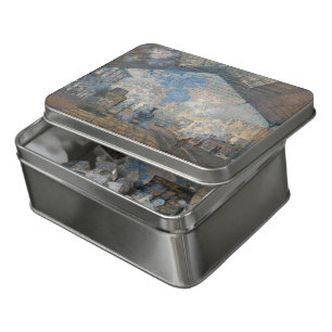 Claude Monet - Saint-Lazare Station exterior view Jigsaw Puzzle