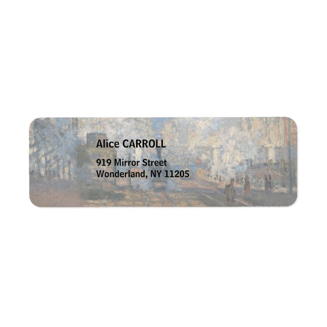 Claude Monet - Saint-Lazare Station exterior view Label (Front)