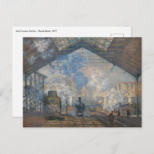 Claude Monet - Saint-Lazare Station exterior view Postcard