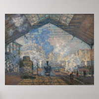 Claude Monet - Saint-Lazare Station exterior view