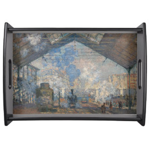 Claude Monet - Saint-Lazare Station exterior view Serving Tray