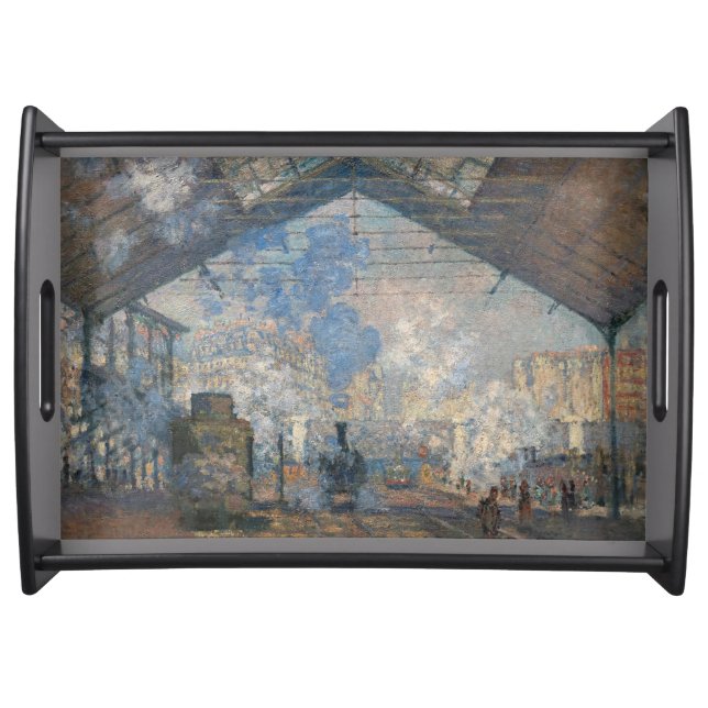 Claude Monet - Saint-Lazare Station exterior view Serving Tray (Front)