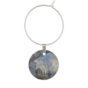 Claude Monet - Saint-Lazare Station exterior view Wine Charm