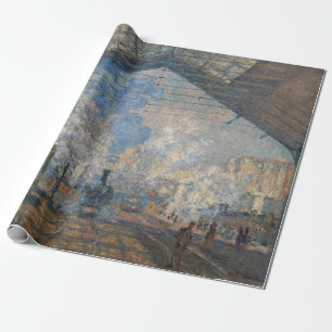 Claude Monet - Saint-Lazare Station exterior view Wrapping Paper