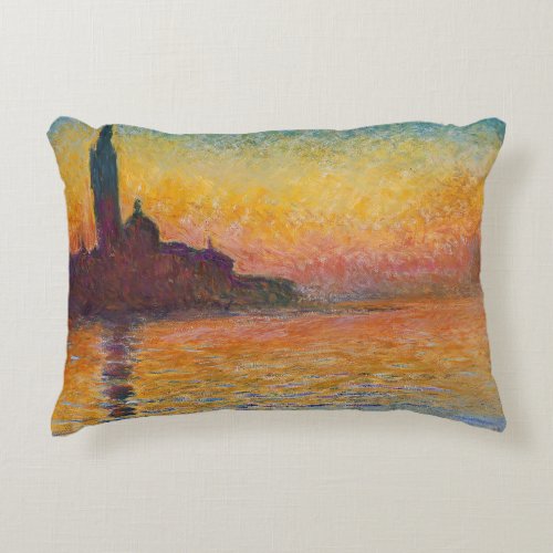 Claude Monet _ San Giorgio Maggiore at Dusk Accent Pillow