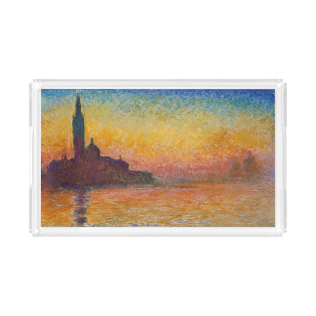 Claude Monet - San Giorgio Maggiore at Dusk Acrylic Tray (Front)