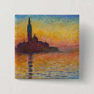 Claude Monet - San Giorgio Maggiore at Dusk Button