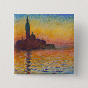 Claude Monet - San Giorgio Maggiore at Dusk Button