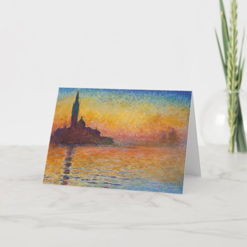 Claude Monet _ San Giorgio Maggiore at Dusk Card