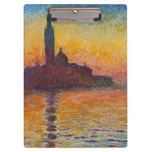 Claude Monet _ San Giorgio Maggiore at Dusk Clipboard