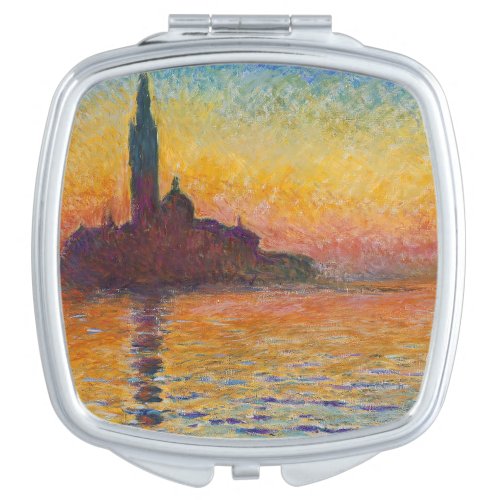 Claude Monet _ San Giorgio Maggiore at Dusk Compact Mirror