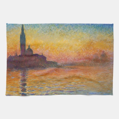Claude Monet _ San Giorgio Maggiore at Dusk Kitchen Towel