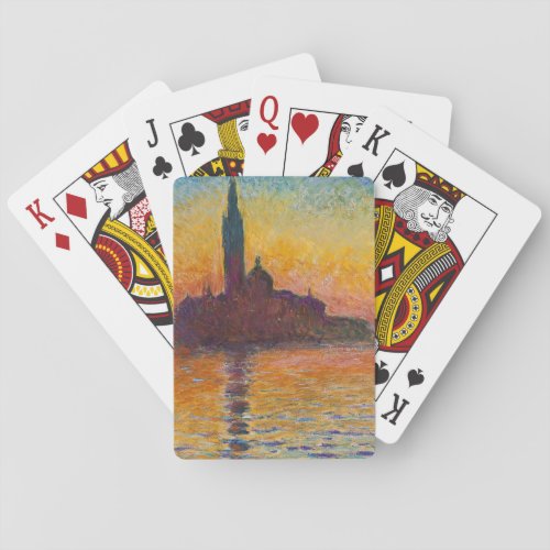 Claude Monet _ San Giorgio Maggiore at Dusk Poker Cards