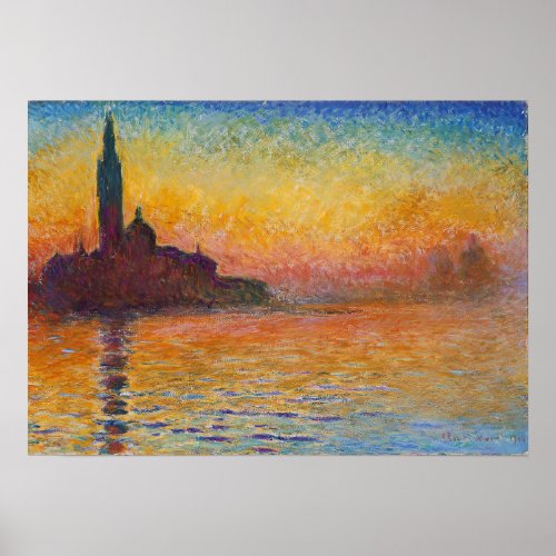 Claude Monet _ San Giorgio Maggiore at Dusk Poster