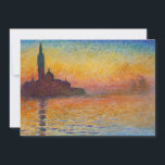 Claude Monet - San Giorgio Maggiore at Dusk Thank You Card<br><div class="desc">San Giorgio Maggiore at Dusk,  Venice - Claude Monet,  Oil on Canvas,  1908</div>
