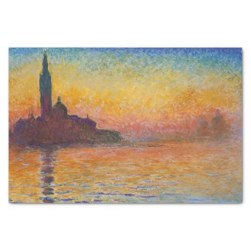 Claude Monet _ San Giorgio Maggiore at Dusk Tissue Paper