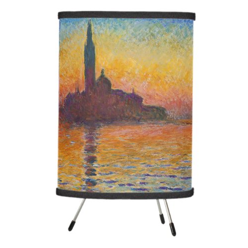 Claude Monet _ San Giorgio Maggiore at Dusk Tripod Lamp