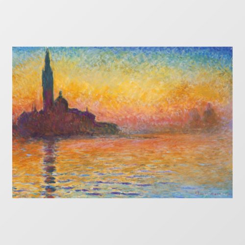 Claude Monet _ San Giorgio Maggiore at Dusk Window Cling