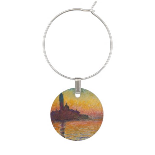 Claude Monet _ San Giorgio Maggiore at Dusk Wine Charm