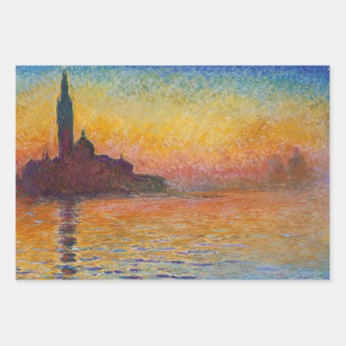 Claude Monet _ San Giorgio Maggiore at Dusk Wrapping Paper Sheets