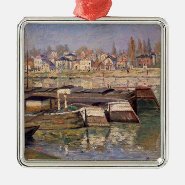 Claude Monet | Seine at Asnieres, 1873 Metal Ornament (Front)