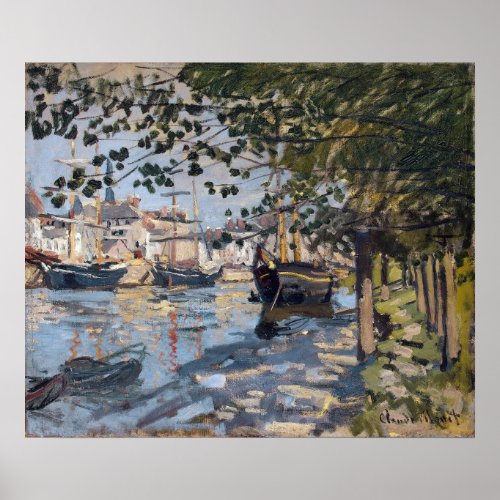 Claude Monet  Seine at Rouen 1872 Poster