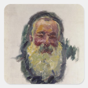 Claude Monet Self Portrait, 1917 Square Sticker